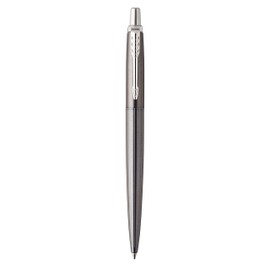 PARKER Jotter Gel Pen, Premium Oxford Grey Pinstripe, Medium Nib Black Ink (0.7 mm), Gift Box (2020645)
