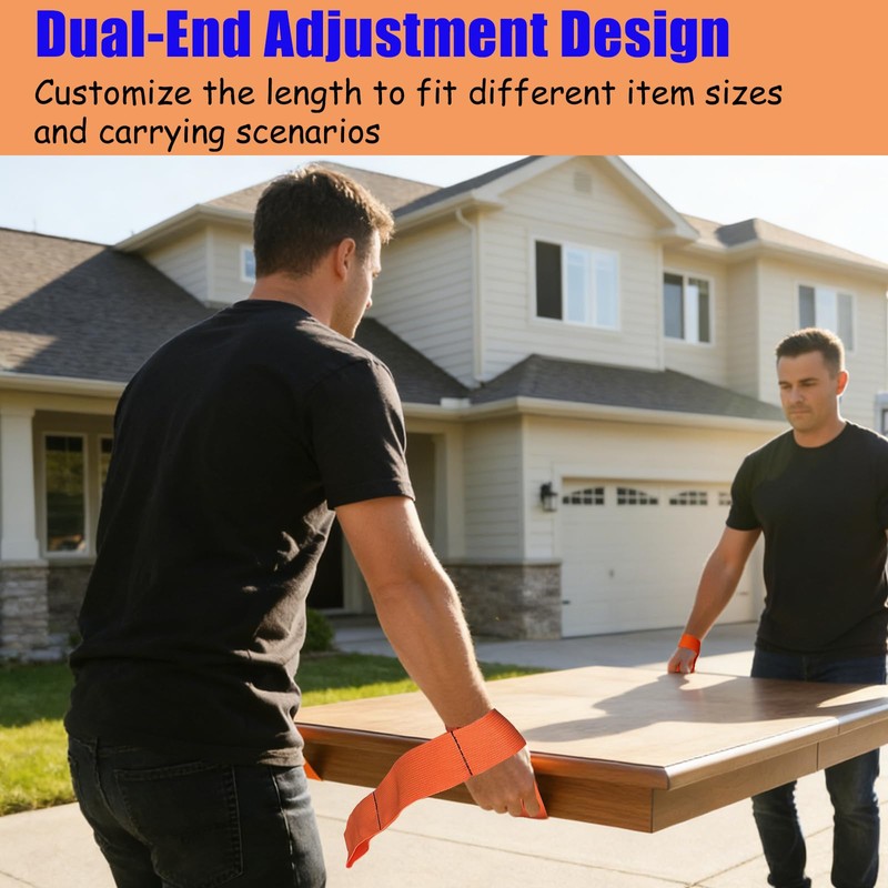 2-Pack Heavy Duty Furniture Moving Straps - for Moving Furniture,