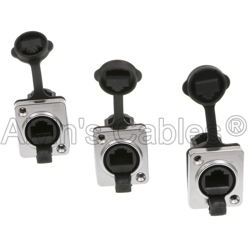 Alvin's Cables 90 Degrees RJ45 Interface Waterproof sockets Connector IP65