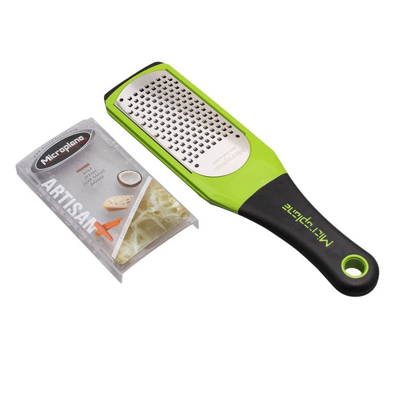 Microplane 42701 Artisan Series Coarse Grater Green Cheese Grater, Grater,