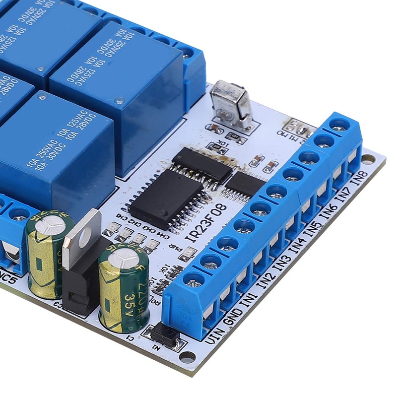 Fafeicy 8 Channel Infrared Relay Module Control Board DC5V/12V Switch