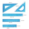 Bendable Ruler, Transparent Plastic Ruler Set, Shatterproof Flexible Ruler, Double-Sided