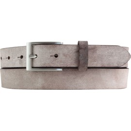 BELTINGER Men's Belt Made of Soft Full Cowhide Leather Vintage Look 3 cm Leather Belt for Men 30 mm Narrow Belt Used Look, Brown, silver