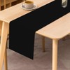 OFILA Black Table Runner 72 Inches Long,Linen Table Runner for