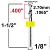 Carbide Drill Bits with 1/8" Shanks (Choose Your Size) for