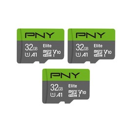 PNY 32GB Elite Class 10 U1 V10 A1 microSDHC Trail Camera Flash Memory Card – Read Up to 100MB/s, UHS-I, HD Photo, HD Video, For Outdoor Cameras, DSLR Cameras, Tactile Use, Wildlife Enthusiasts, 3-Pack