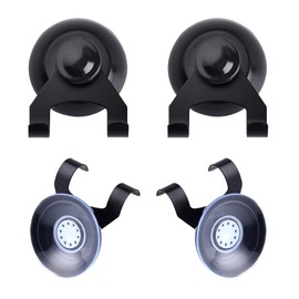 ASOFTY Pack of 4 Suction Cup Hooks, Suction Cups with Hooks, Suction Cup Wall Hooks, Extra Strong Suction Cup Hooks for Bathroom, Kitchen, Living Room,