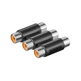 Wentronic 12008-GB 3x Cinch Jack to 3x Cinch Jack Audio Adaptor
