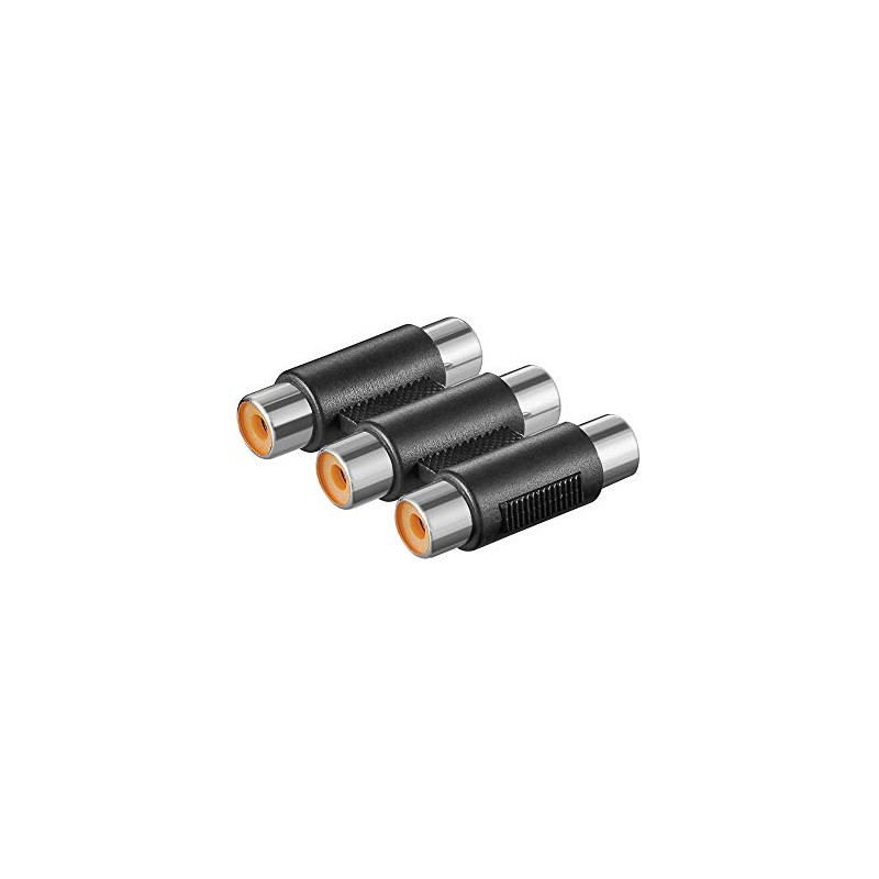 Wentronic 12008-GB 3x Cinch Jack to 3x Cinch Jack Audio