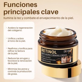 Crema Facial Mopoyat Retinol 50ml Antiarrugas Hipoalergénica Día Noche