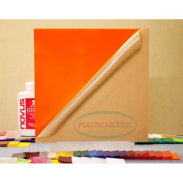 PlasticsAcrylic Orange Translucent Acrylic Plexiglass sheet 1/16" x 12" x