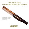 Kent 20T Handmade Folding Pocket Comb for Men, Fine Tooth