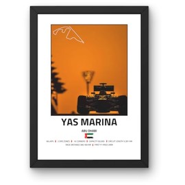 Lap Legends Yas Marina F1 Track Framed Display Gift