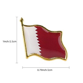 Qatar Country Flag Brooch Shirt Hat Backpack Jewelry Accessories Decoration Party Christmas Gift