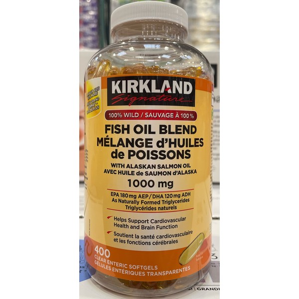 Kirkland Signature 100% Wild Fish Oil Blend, 400 Softgels