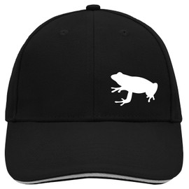 Huuraa Cappy Hat Frog Toad Silhouette Gift Frog Toad Gift Idea, Black/Light Grey, Unit size