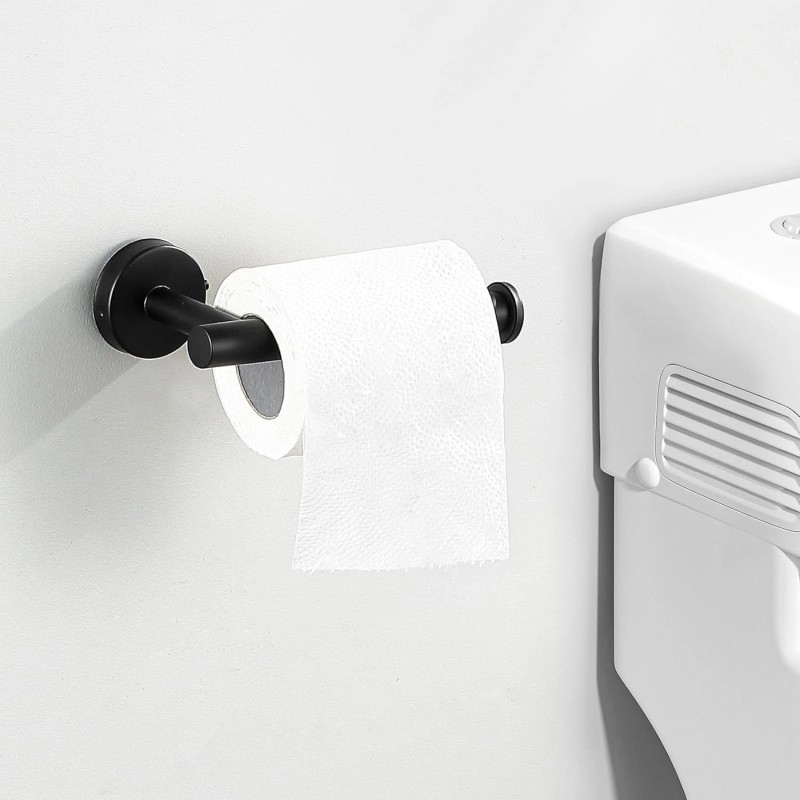 JUSTHERE 5Pcs Matte Black Bathroom Hardware Set, Towel Bar TP