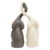 2 Pcs Loving Elephant Statue, 7inch Elephant Couple Figurine Modern