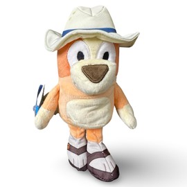 INCREDITOYZ Bluey Plush 2-Pack, Captain Bluey and Holiday Bingo with Lanyard, Soft Polyester, 6.5-9 Inch, Multi-Color, Kids Gift Set