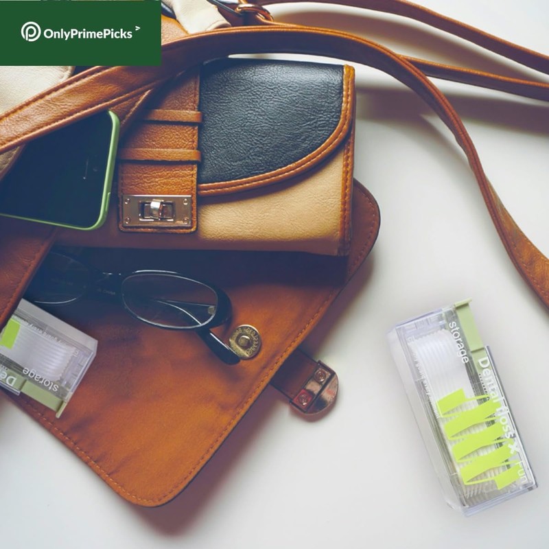 2-Piece Refillable Floss Pick Dispenser with 20 Floss Picks -