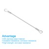 PATIKIL 6 Pack Stainless Steel Lanyard Cable with Eyelets 0.08"