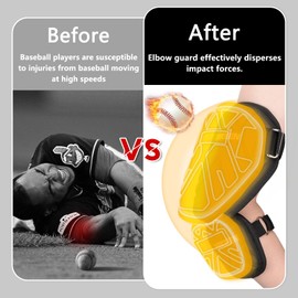 Hikeen Baseball Elbow Guard,Elbow Pads for Softball & Baseball Batting ,Forearm Guard for Protecting Biceps Forearm Elbow,Elbow Shield for Youth , Kids