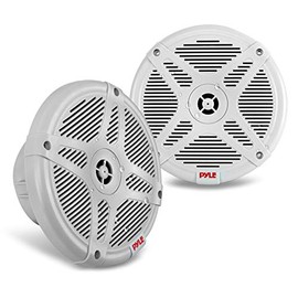 6.5 Inch Marine Speakers - Coaxial 2-Way Waterproof Component Speaker Pair | Audio Stereo Sound System with Wireless RF Streaming Support | 6.5" in, 600 Watt - Pyle PLMRF65SW