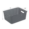Julyeen 6-Pack Plastic Woven Storage Baskets, Shelf Organizing Basket for