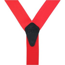 Perry Suspenders Men's Big & Tall Non-Elastic Y-Back Construction Work Suspenders, Xlarge, Black