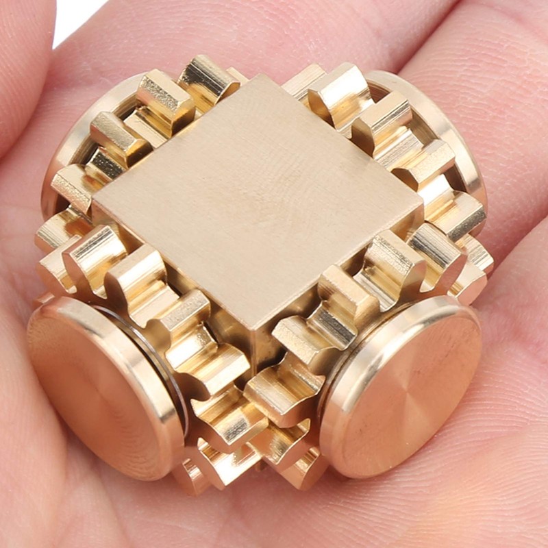 Hand Gyroscope, Fidget Pure Brass Gear High Precision Lathe Turn