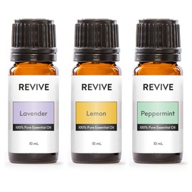 REVIVEEO Top 3 Essential Oils Kit by Revive Essential Oils -100% Pure Therapeutic Grade, for Diffuser, Humidifier, Massage, Aromatherapy, Skin & Hair Care - Cruelty Free - Unrefined Oils with No Fillers