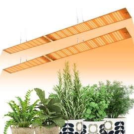 2PCS 1000W LED Grow Light Full Spectrum Indoor Planting Succulent Supplement Vegetable Seedling Flower Growth US Plug Hook Design Sunlight Simulation Photosynthesis Seedling Lighting Blooming&Fruiting