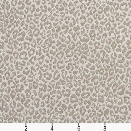A596 Taupe Leopard Woven Textured Upholstery Fabric by The Yard
