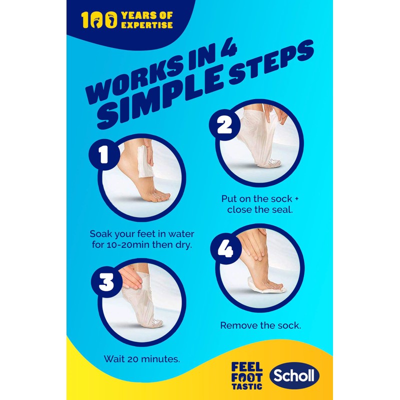 Scholl Dry Skin Footcare PediMask, 1 Pair Foot Sock Mask