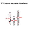 1/4 to 4mm Bit Adapter, 4mm-6.35mm Converter Adapter Precision Bits
