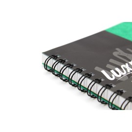 Luxpad A5 Twin Wire Hardback Notebook. 200 Feint Ruled Pages and Durable Pressboard Covers. Ref SPA5