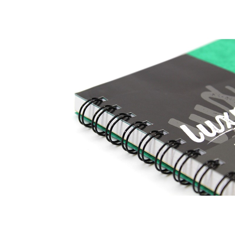 Luxpad A5 Twin Wire Hardback Notebook. 200 Feint Ruled Pages