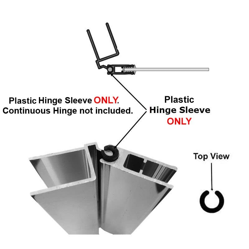 Gordon Glass® Plastic Hinge Sleeve Only for Shower Doors with