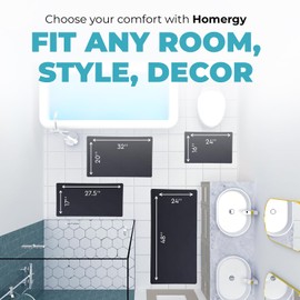 Homergy Bathroom Rugs Extra Soft Absorbent Quick Dry Bath Rugs, Machine Washable Bath Mats for Bathroom Floor, Shower Mat Outside Shower Rug, Home Decor Accessories Bathmat, Black, 16x24