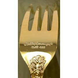 Cellini Romanesque Vtg Cellini Romanesque 1968 Roses Gold Electroplate Silverware 1 Place Setting