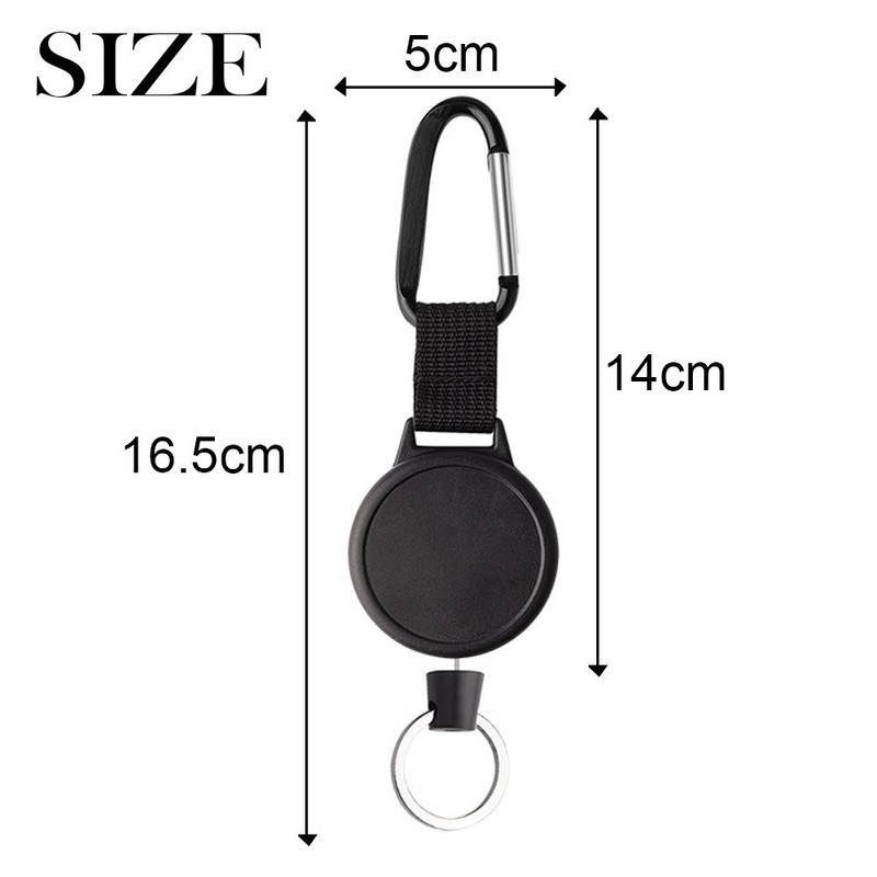 KUUQA 3 Piece Retractable Key Chain High Performance Badge Holder