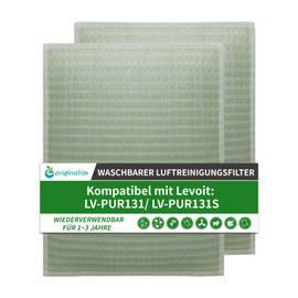 Original Life Washable Replacement Filter for Levoit LV-PUR131 / LV-PUR131S Air Purifier Compatible with Levoit Air Purifier LV-PUR131 / LV-PUR131S, 2 Pieces in 1 Set