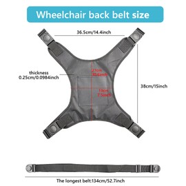 Wheelchair Seatbelt + Wheelchair Foot Restraint and Support,Safety Belt for Elderly,Vest Harness Restraint,Wheelchair Restraint Shoes,Prevent Fall & Sliding
