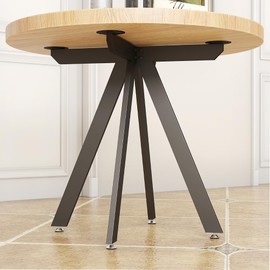 KaKaBB 28 Inch Metal Round Table Legs, Heavy Duty Round Table Base for Marble, Wood, Glass Top, Desk Legs with Suction Cups (+ Shape, 28Inch)