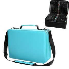 Aoartix Blue Marker Case, 224 Slots Alcohol Marker Case Markers Carrying Bag Holder for Art Sketch Marker, Permanent Paint Marker, Dry Erase Marker, Repair Marker Pen, Color Highlighte Art Supplies
