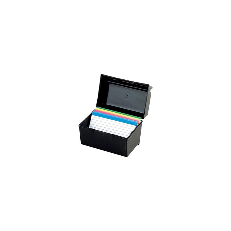 Oxford Plastic Index Card Box, 4 x 6 Inches, 400