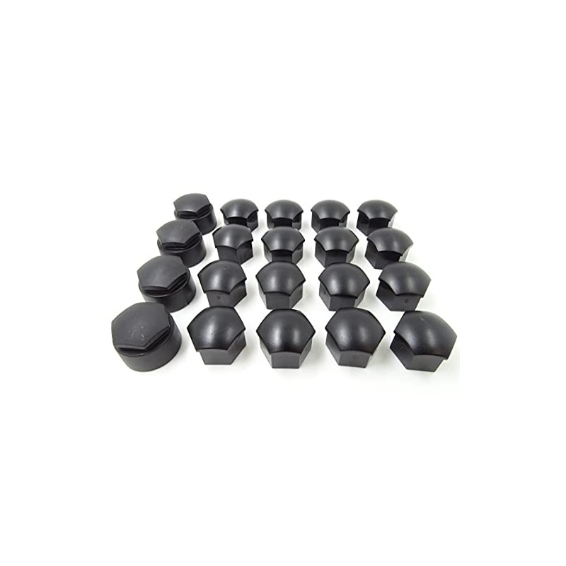 Skoda Alloy Wheel Nut Caps 17mm Matt Black