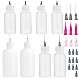 KIGITIK 8 Pack 30ml+50ml+100ml Precision Applicator Bottle, Glue Tip Bottle, Tip Squeeze Bottle, Glue Applicator Bottles, for Paint, Quilling, Craft, Ink, Oil