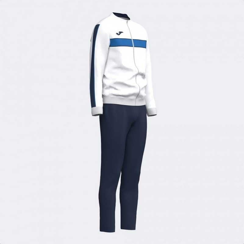 Joma Men's Victory Tracksuit, White/Navy, XL, White/navy blue