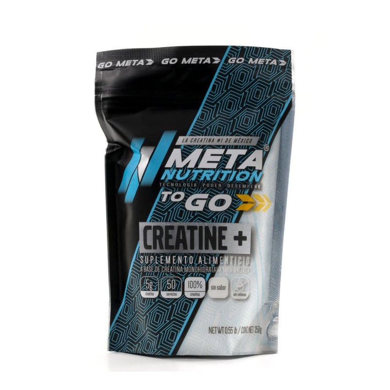 Meta Nutrition Creatina Monohidratada Micronizada Pura. 250gr, 50 Porciones. 100%